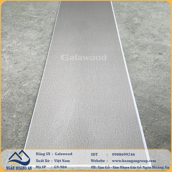 Tấm Nhựa Ốp Tường Ốp Trần Nano Giả Vân Vải Xám Galawood G9-904